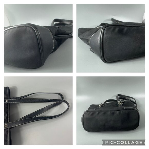 Vintage Coach # 4487 Black Microfiber Leather Trim Handbag - Picture 13 of 13